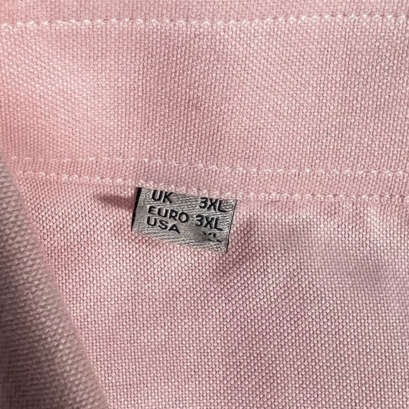 Barbour 3XL UK London Classic Oxford Pink Button Front Shirt Front Logo Shirt - Picture 5 of 10